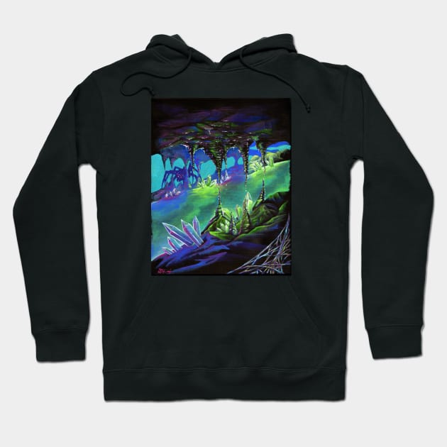 Watcher in the Crystal Caves Hoodie by Indi Martin